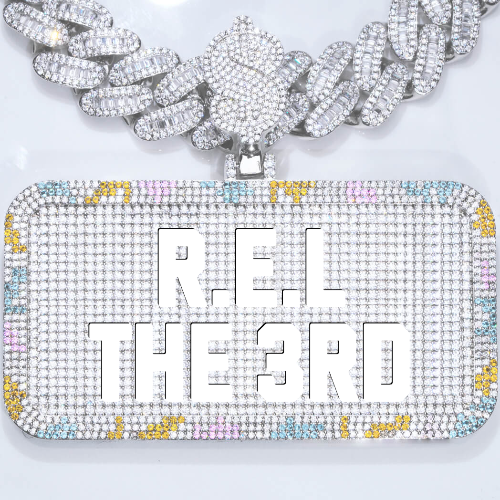 CUSTOM LETTER NECKLACE 3D COLORFUL SQUARE