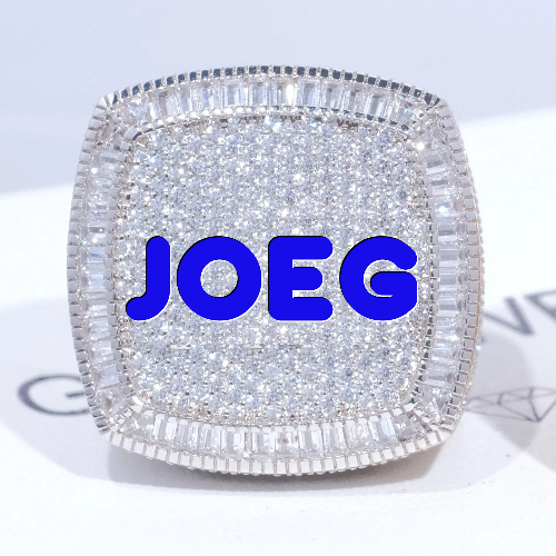 CUSTOM LETTER 3D ICED RING