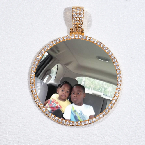 MEDIUM 3D CIRCLE CUSTOM PICTURE PENDANT