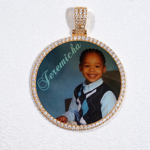 MEDIUM 3D CIRCLE CUSTOM PICTURE PENDANT