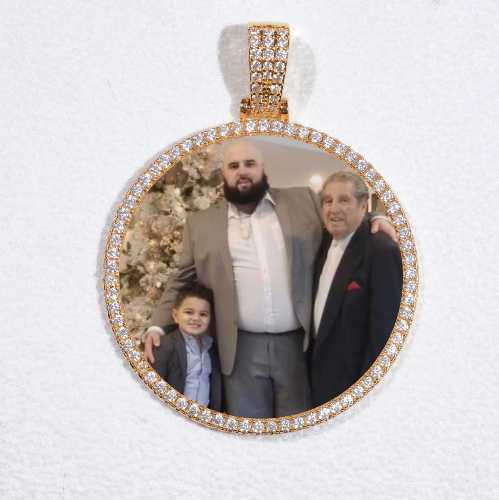 MEDIUM 3D CIRCLE CUSTOM PICTURE PENDANT