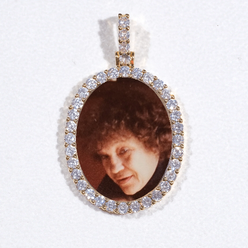 3D Oval Custom Picture Pendant