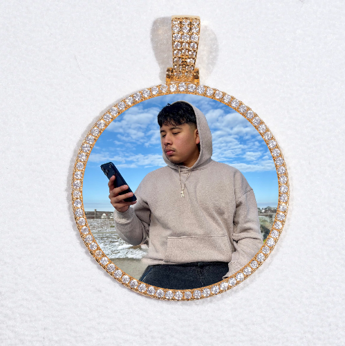 MEDIUM 3D CIRCLE CUSTOM PICTURE PENDANT
