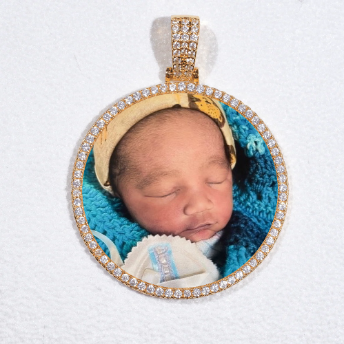 MEDIUM 3D CIRCLE CUSTOM PICTURE PENDANT