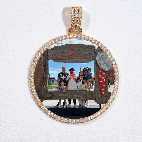 MEDIUM 3D CIRCLE CUSTOM PICTURE PENDANT
