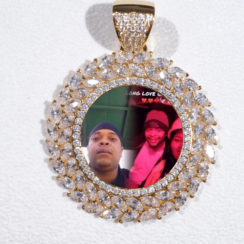 Large 3D Wheat Ear Custom Picture Pendant