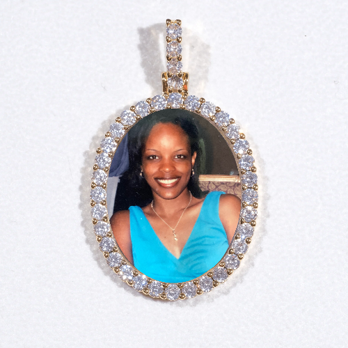 3D Oval Custom Picture Pendant