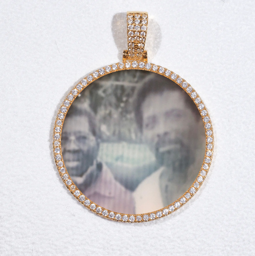 MEDIUM 3D CIRCLE CUSTOM PICTURE PENDANT
