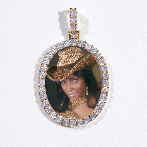 3D Oval Custom Picture Pendant