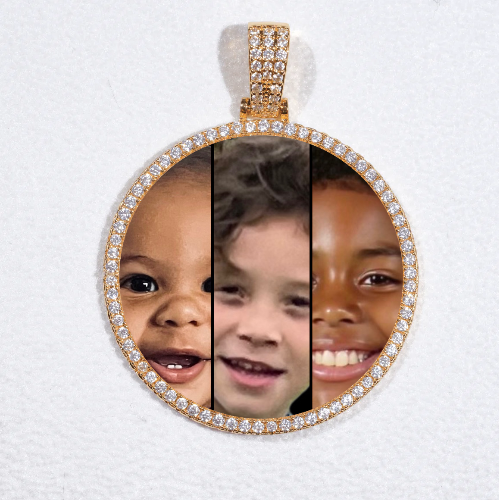 MEDIUM 3D CIRCLE CUSTOM PICTURE PENDANT