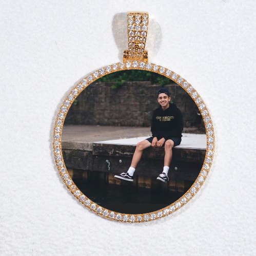 MEDIUM 3D CIRCLE CUSTOM PICTURE PENDANT