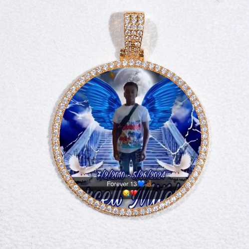 MEDIUM 3D CIRCLE CUSTOM PICTURE PENDANT