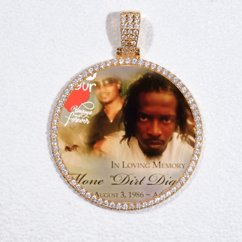 MEDIUM 3D CIRCLE CUSTOM PICTURE PENDANT