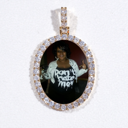 3D Oval Custom Picture Pendant