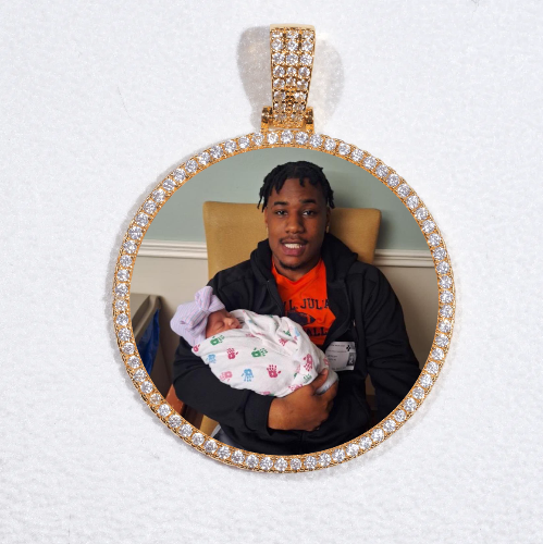 MEDIUM 3D CIRCLE CUSTOM PICTURE PENDANT