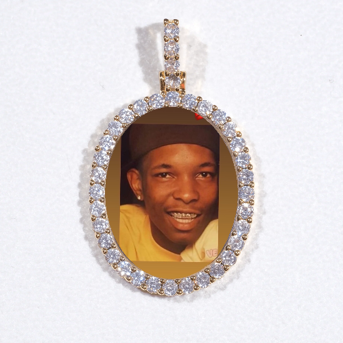 3D Oval Custom Picture Pendant