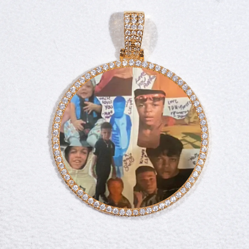 MEDIUM 3D CIRCLE CUSTOM PICTURE PENDANT