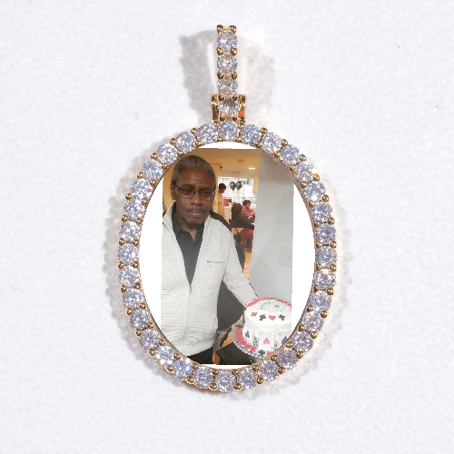 3D Oval Custom Picture Pendant