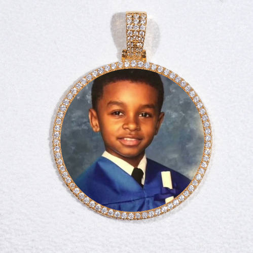 MEDIUM 3D CIRCLE CUSTOM PICTURE PENDANT