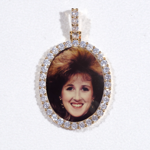 3D Oval Custom Picture Pendant