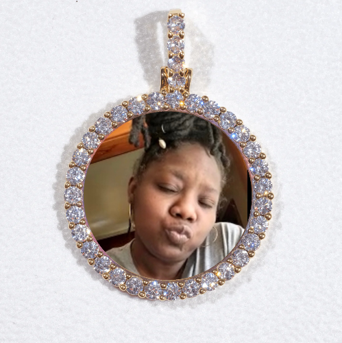 3D CIRCLE CUSTOM PICTURE PENDANT SMALL SIZE