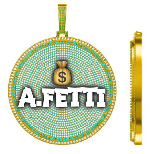 CUSTOM LETTER NECKLACE 3D BIG DISC