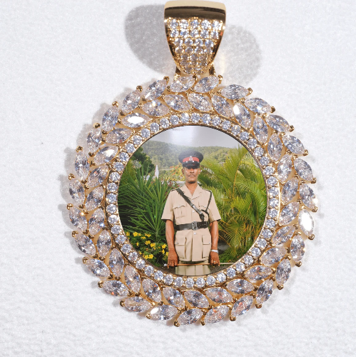 Large 3D Wheat Ear Custom Picture Pendant