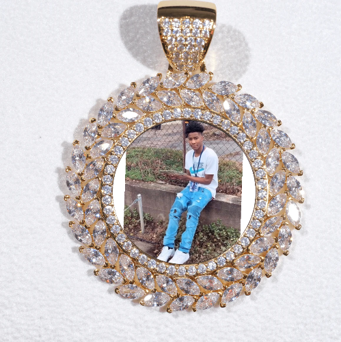 Large 3D Wheat Ear Custom Picture Pendant