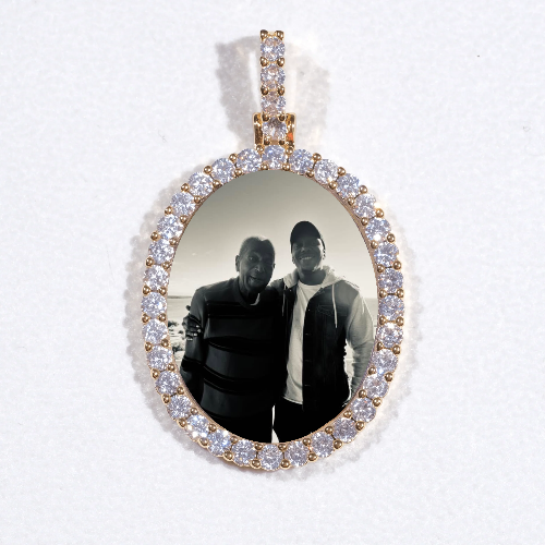 3D Oval Custom Picture Pendant