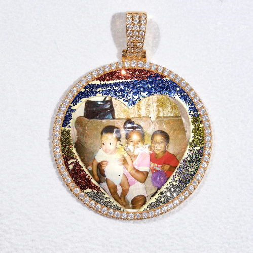 MEDIUM 3D CIRCLE CUSTOM PICTURE PENDANT