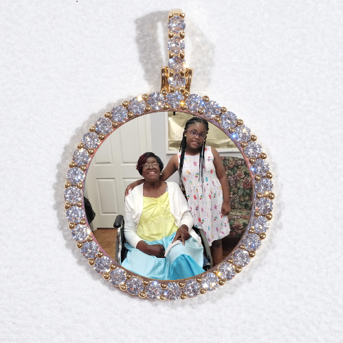 3D CIRCLE CUSTOM PICTURE PENDANT SMALL SIZE