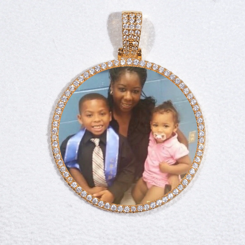 MEDIUM 3D CIRCLE CUSTOM PICTURE PENDANT