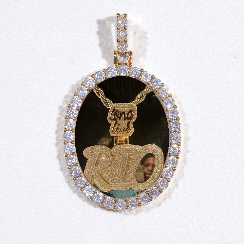 3D Oval Custom Picture Pendant