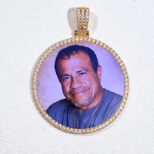 MEDIUM 3D CIRCLE CUSTOM PICTURE PENDANT