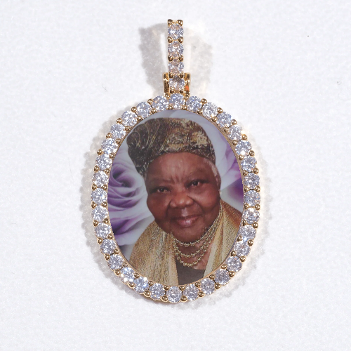 3D Oval Custom Picture Pendant