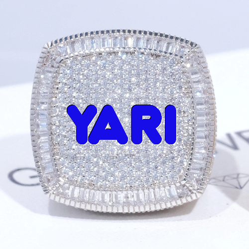 CUSTOM LETTER 3D ICED RING
