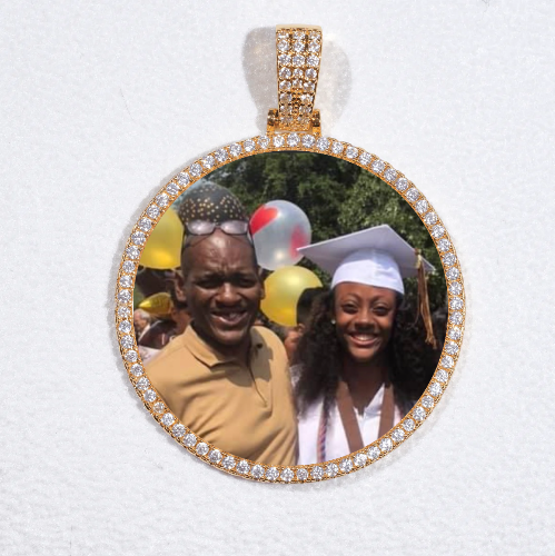 MEDIUM 3D CIRCLE CUSTOM PICTURE PENDANT