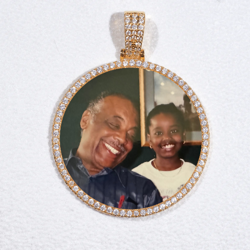 MEDIUM 3D CIRCLE CUSTOM PICTURE PENDANT