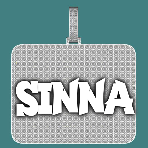 CUSTOM LETTER NECKLACE 3D BIG SQUARE