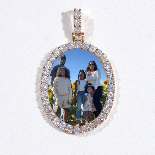 3D Oval Custom Picture Pendant