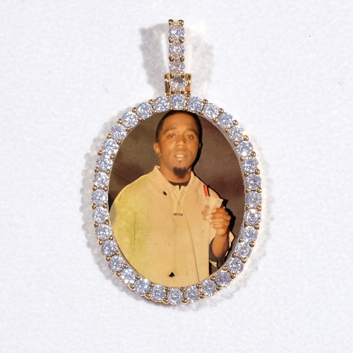 3D Oval Custom Picture Pendant
