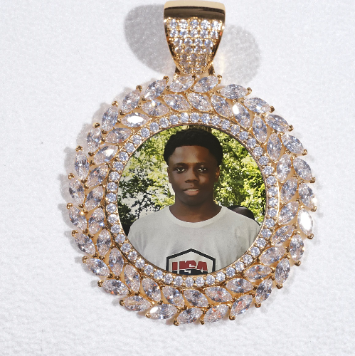 Large 3D Wheat Ear Custom Picture Pendant