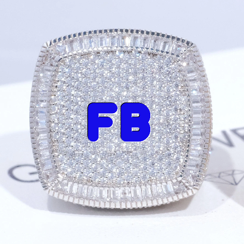 CUSTOM LETTER 3D ICED RING