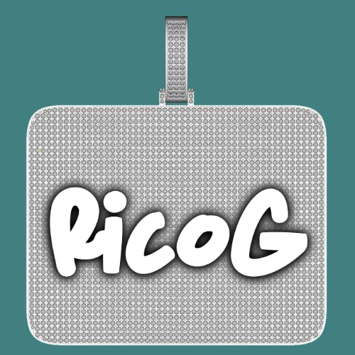 CUSTOM LETTER NECKLACE 3D BIG SQUARE