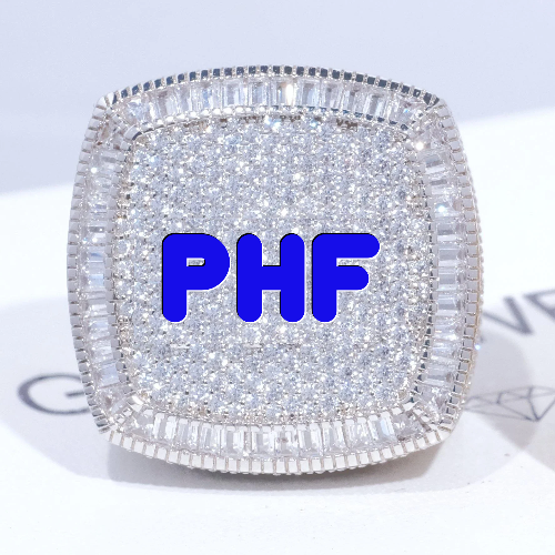 CUSTOM LETTER 3D ICED RING