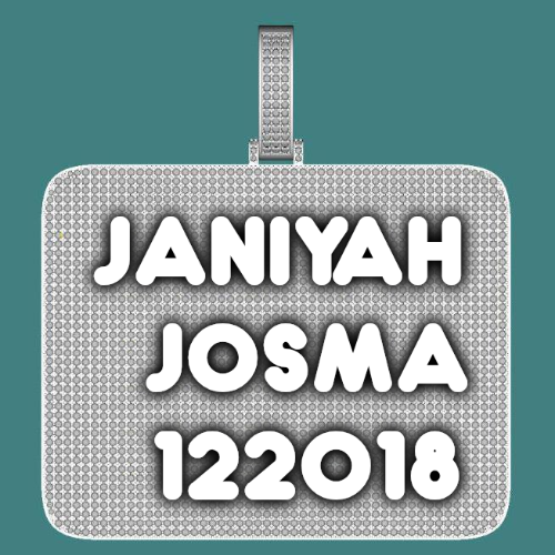 CUSTOM LETTER NECKLACE 3D BIG SQUARE
