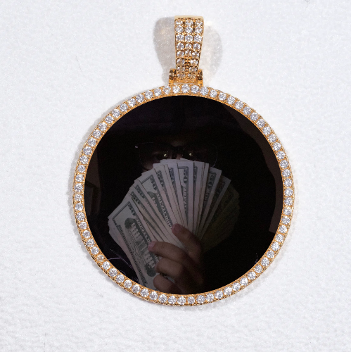 MEDIUM 3D CIRCLE CUSTOM PICTURE PENDANT