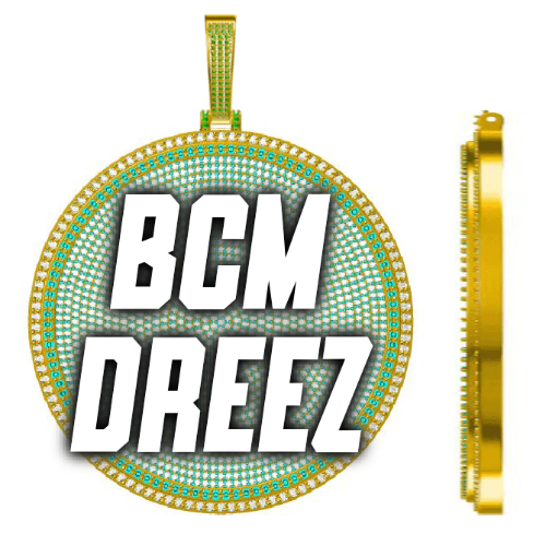 CUSTOM LETTER NECKLACE 3D BIG DISC