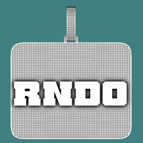 CUSTOM LETTER NECKLACE 3D BIG SQUARE