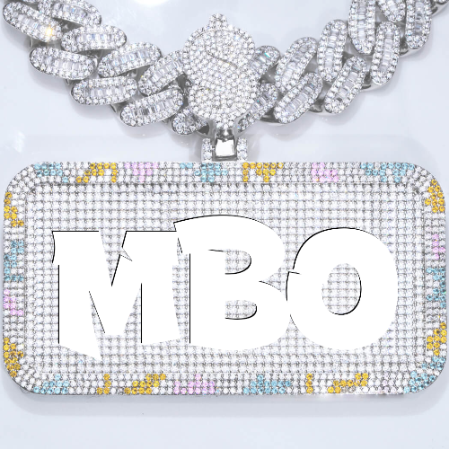 CUSTOM LETTER NECKLACE 3D COLORFUL SQUARE